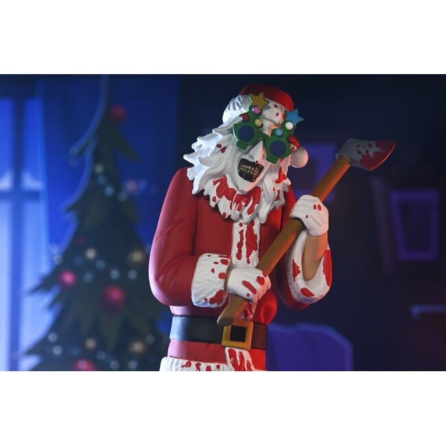 Terrifier 3 Toony Terrors Actionfigur im Weihnachtsmannkostüm, Art der Clown (blutige Version), 15 cm