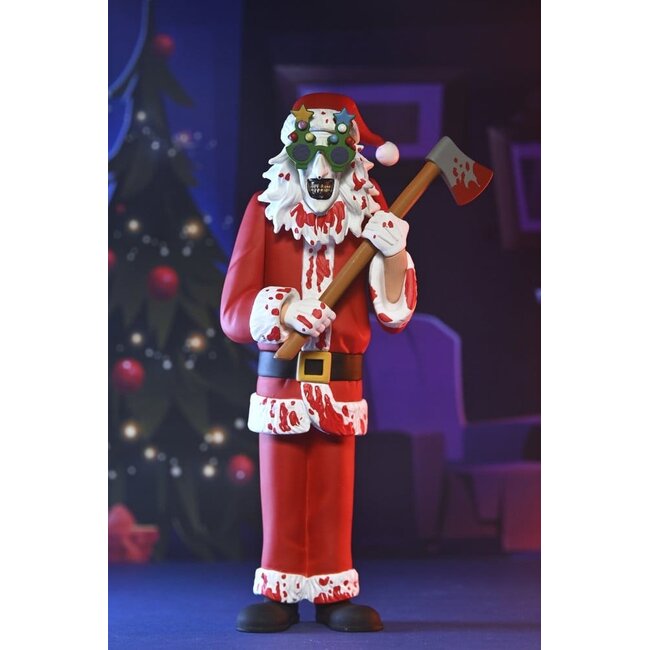 Terrifier 3 Toony Terrors Actionfigur im Weihnachtsmannkostüm, Art der Clown (blutige Version), 15 cm