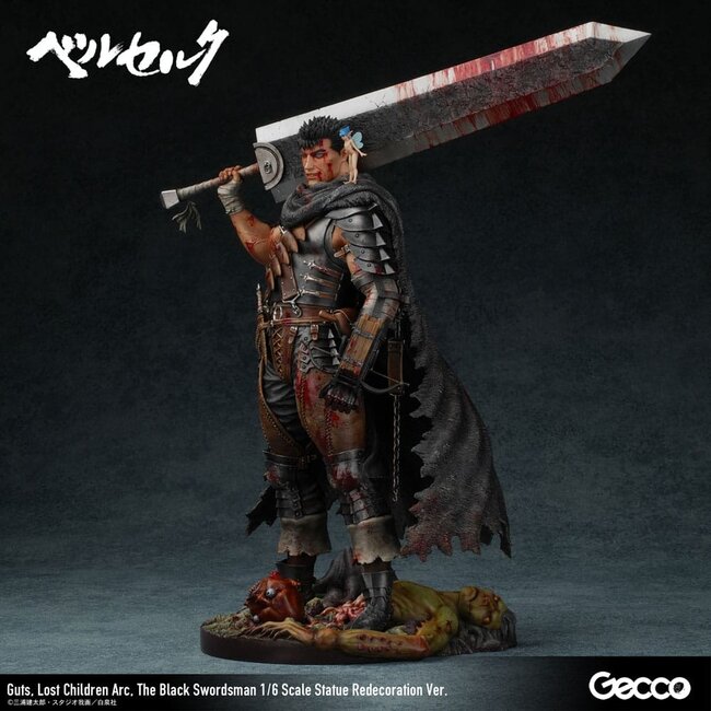 Berserk-Statue 1/6 Guts Lost Children Arc Der Schwarze Schwertkämpfer Neuauflage 38 cm