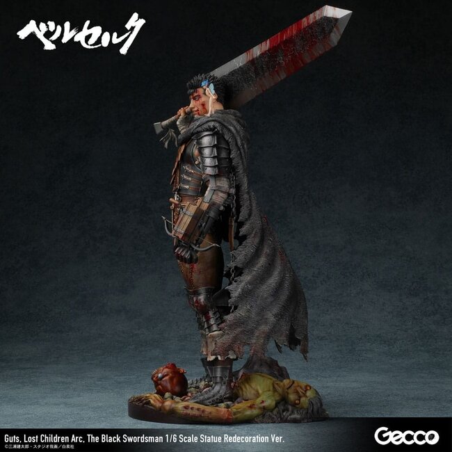 Berserk-Statue 1/6 Guts Lost Children Arc Der Schwarze Schwertkämpfer Neuauflage 38 cm