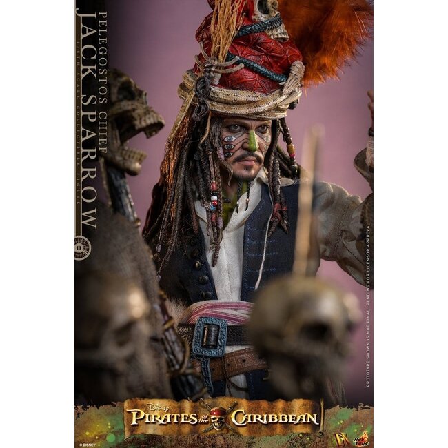 Pirates of the Caribbean: Dead Man's Chest Action DX Figure 1/6 Pelegostos Chief Jack Sparrow 30 cm