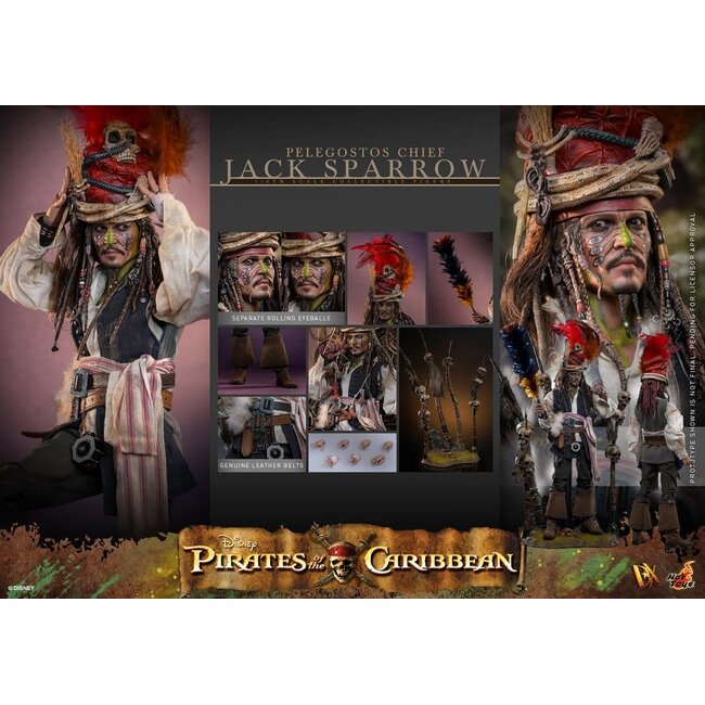 Pirates of the Caribbean: Dead Man's Chest Action DX Figure 1/6 Pelegostos Chief Jack Sparrow 30 cm