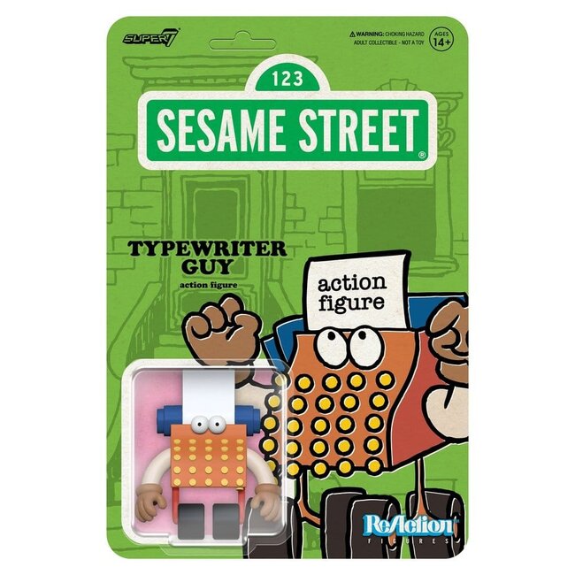 Sesame Street ReAction Action Figure Wave 06 Typewriter Guy 10 cm