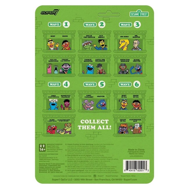 Sesame Street ReAction Action Figure Wave 06 Typewriter Guy 10 cm