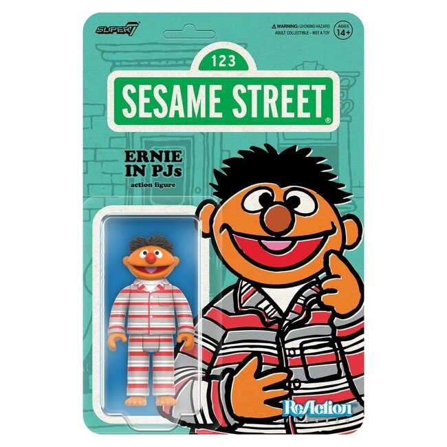Sesame Street ReAction Action Figure Wave 06 Ernie (PJs) 10 cm