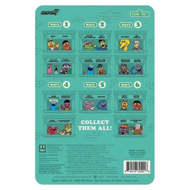 Sesame Street ReAction Action Figure Wave 06 Ernie (PJs) 10 cm