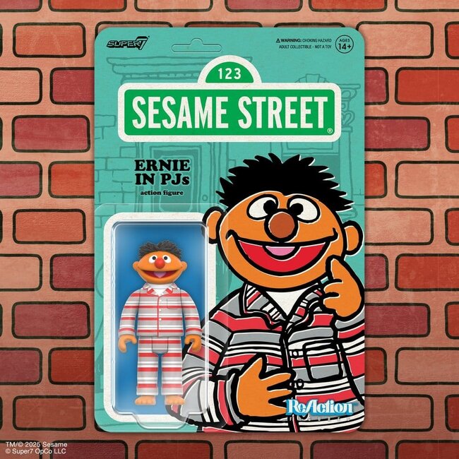 Sesamstraße ReAction Actionfigur Welle 06 Ernie (im Schlafanzug) 10 cm