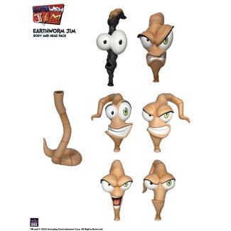 Premium DNA Toys Earthworm Jim Accessory Pack Wave 1: Worm Body & Jim Heads
