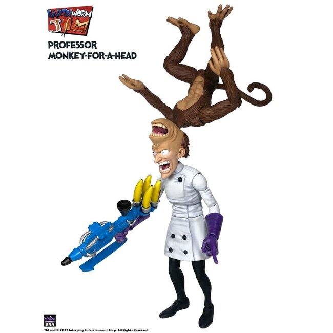 Earthworm Jim Actionfigur Welle 1: Professor Monkey-For-A-Head 28 cm