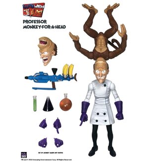 Premium DNA Toys Earthworm Jim Action Figure Wave 1: Professor Monkey-For-A-Head 28 cm