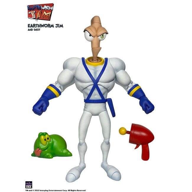 Earthworm Jim Actionfigur Welle 1: Earthworm Jim & Snot 15 cm