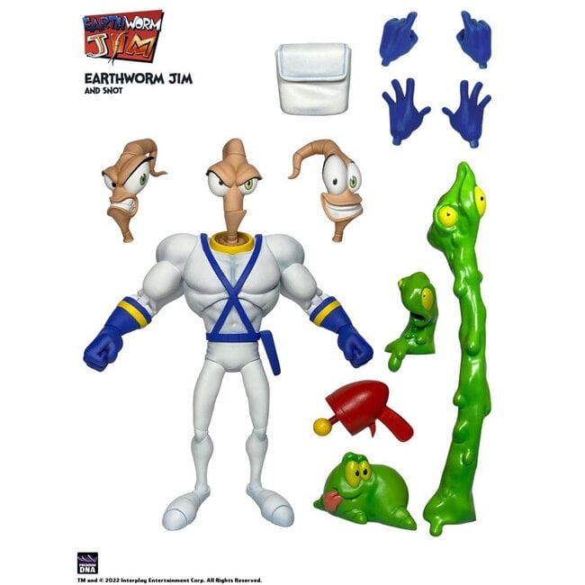 Earthworm Jim Actionfigur Welle 1: Earthworm Jim & Snot 15 cm