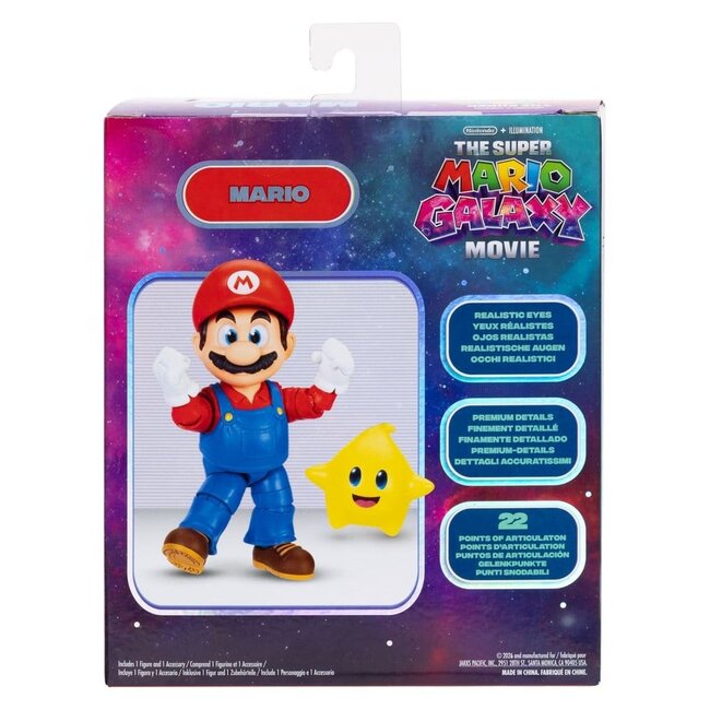 Super Mario Galaxy Film-Actionfigur Mario 13 cm