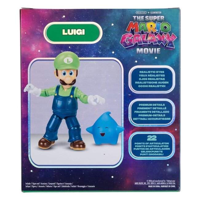 Die Super Mario Galaxy Film-Actionfigur Luigi 13 cm