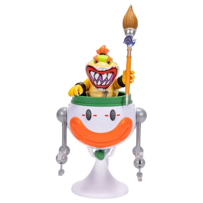 Jakks Pacific Super Mario Galaxy Film-Actionfigur Bowser Jr. mit Clown-Auto, 13 cm