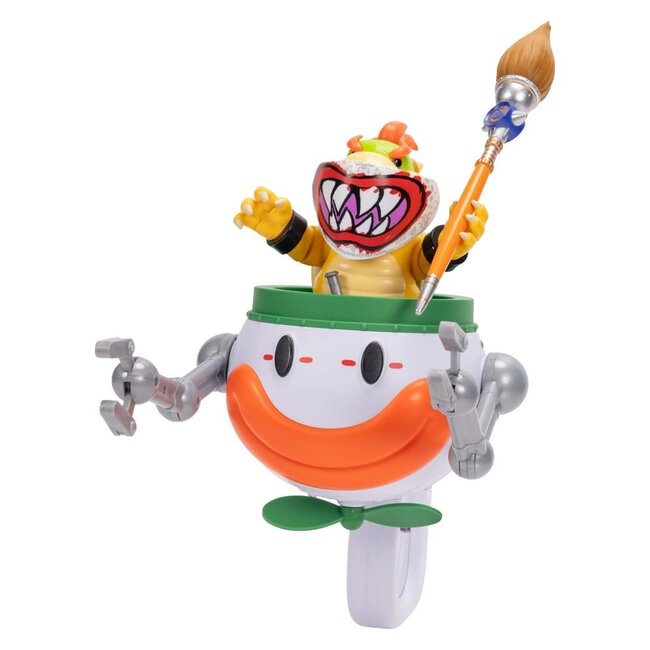 Super Mario Galaxy Film-Actionfigur Bowser Jr. mit Clown-Auto, 13 cm