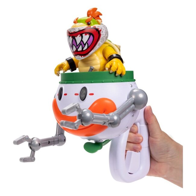 Super Mario Galaxy Film-Actionfigur Bowser Jr. mit Clown-Auto, 13 cm