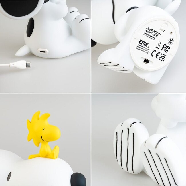 Peanuts-Lampe mit USB-C-Anschluss und Snoopy-Motiv