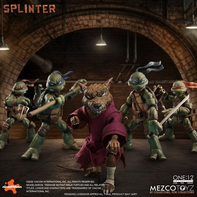 Teenage Mutant Ninja Turtles One:12 Collective Action Figure 1/12 Splinter 17 cm