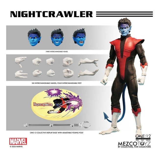 Mezco Toys Marvel X-Men One:12 Collective Actionfigur 1/12 Nightcrawler 16 cm