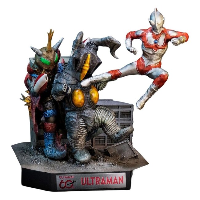 Rückkehr von Ultraman Diorama-Statue 1/8 Ultraman Jack vs Zetton II & Alien Bat Kampfszene 25 cm