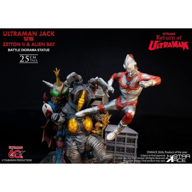 Return of Ultraman Diorama Statue 1/8 Ultraman Jack vs Zetton II & Alien Bat Battle scene 25 cm
