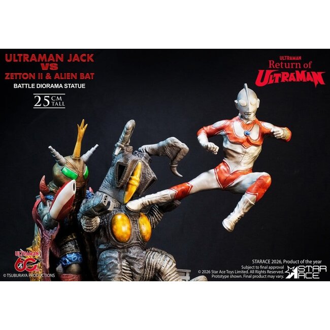 Return of Ultraman Diorama Statue 1/8 Ultraman Jack vs Zetton II & Alien Bat Battle scene 25 cm