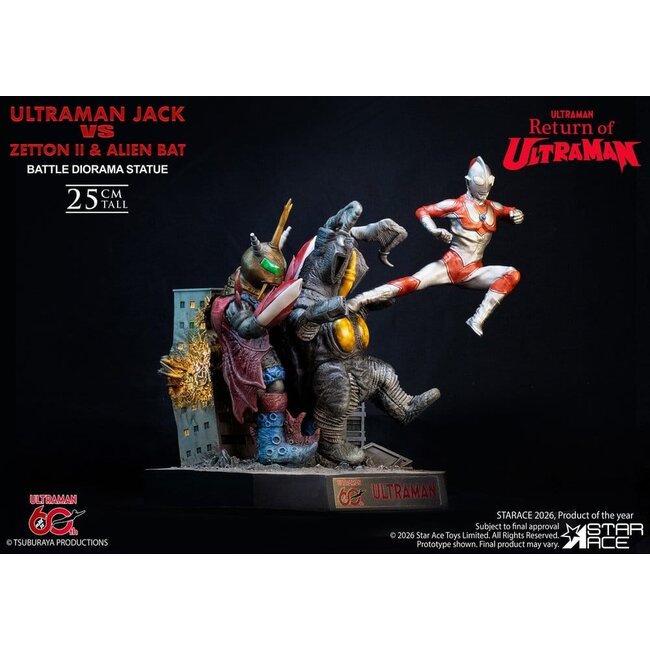 Return of Ultraman Diorama Statue 1/8 Ultraman Jack vs Zetton II & Alien Bat Battle scene 25 cm