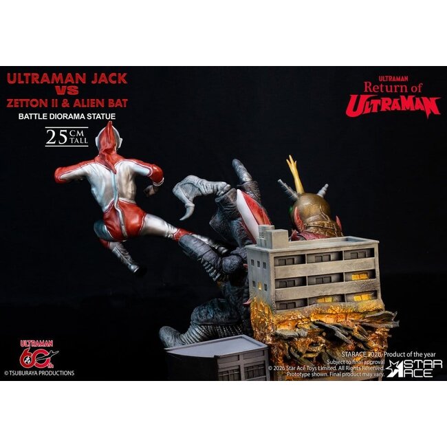 Return of Ultraman Diorama Statue 1/8 Ultraman Jack vs Zetton II & Alien Bat Battle scene 25 cm