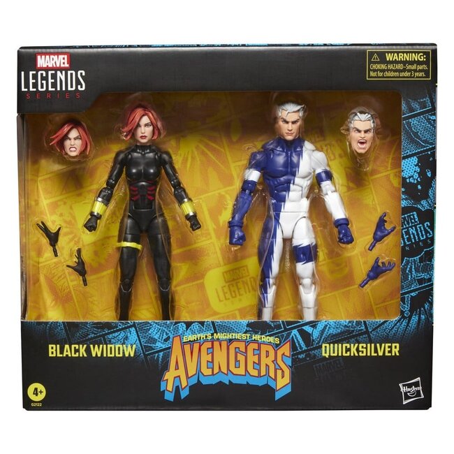 Avengers Marvel Legends Actionfiguren-Doppelpack: Black Widow & Quicksilver, 15 cm