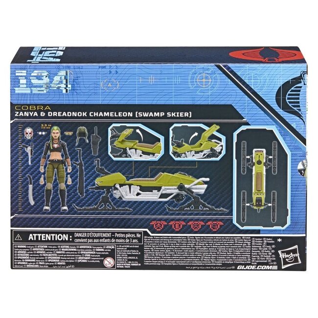 GI Joe Classified Series Actionfiguren- und Fahrzeugset Nr. 194 Zanya und Dreadnok Chameleon (Sumpfskifahrer) 15 cm