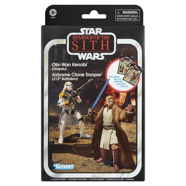 Hasbro Star Wars Episode III Vintage Collection Action Figure 2-Pack Obi-Wan Kenobi & Airborne Clone Trooper 10 cm