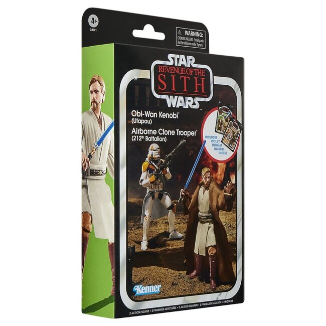 Star Wars Episode III Vintage Collection Action Figure 2-Pack Obi-Wan Kenobi & Airborne Clone Trooper 10 cm