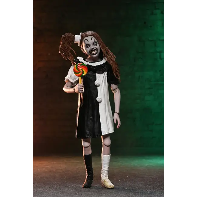 Terrifier 2 Ultimate Action Figure Arth The Clown & Little Pale Girl 18 cm