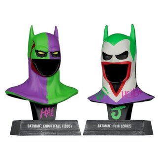 McFarlane Toys Batman DC Direct Mini Replica 1/3  2-pack Batman Cowls Hush & Knightfall (Jokerized) (Gold Label) 18 cm