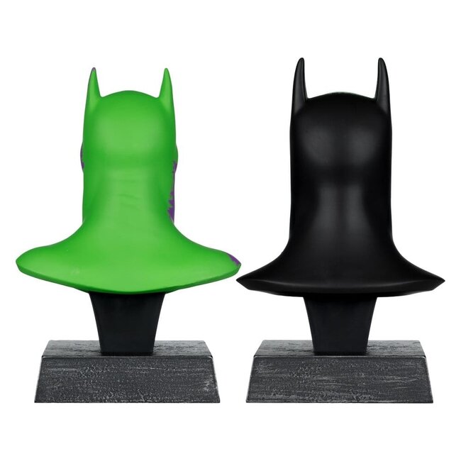 Batman DC Direct Mini Replica 1/3  2-pack Batman Cowls Hush & Knightfall (Jokerized) (Gold Label) 18 cm