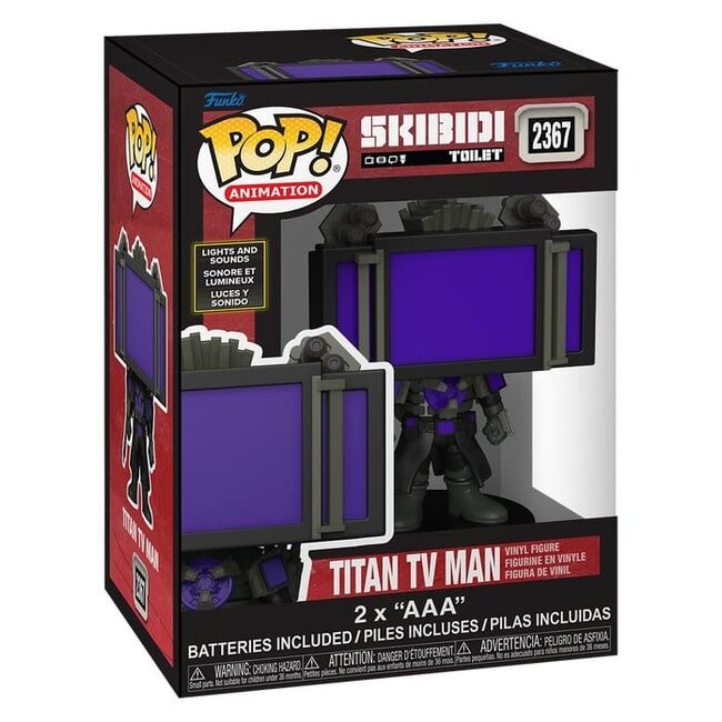 Skibidi Toilet Super Sized POP! Vinylfigur Titan TV Man(SFX) 10 cm