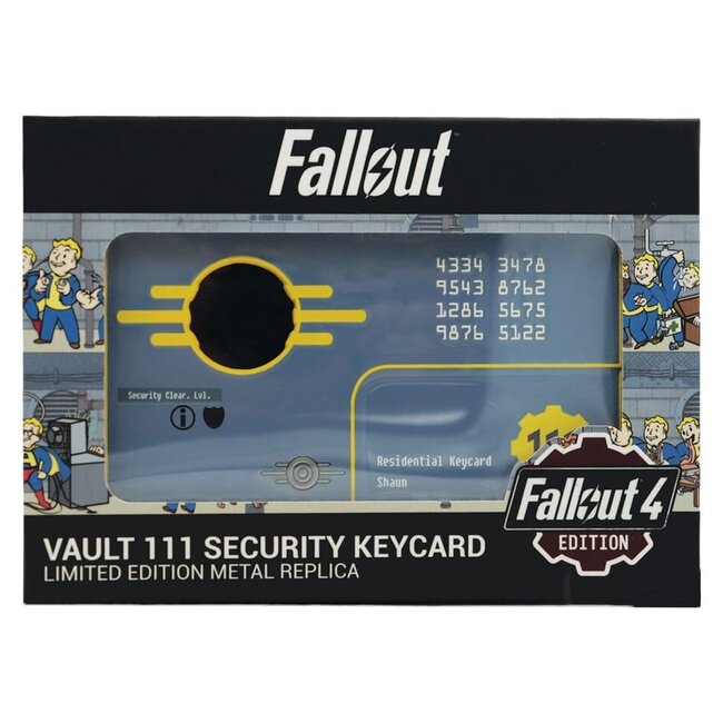 Fallout-Replika-Sicherheitsschlüsselkarte Tresor 111, limitierte Auflage, 11 cm