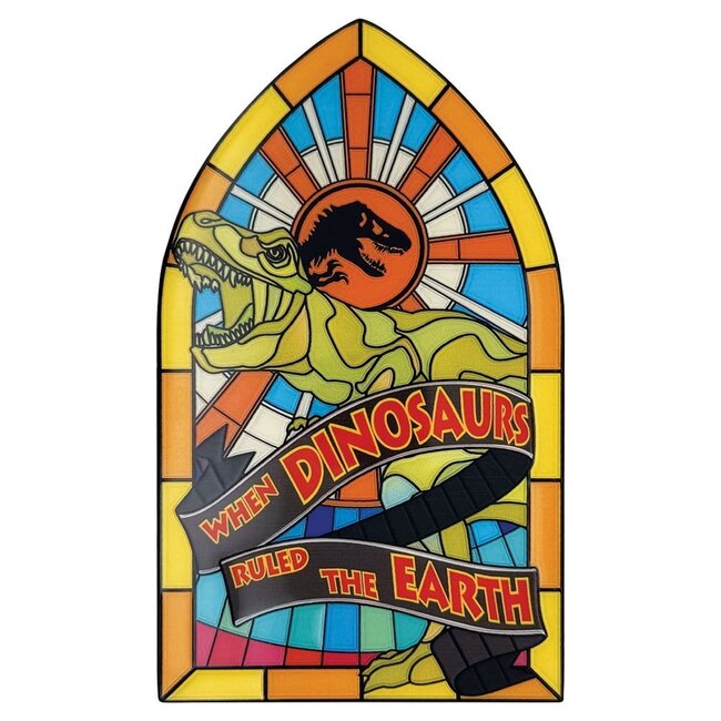 Jurassic Park Ingot Stained Glass Style Metal 11 cm