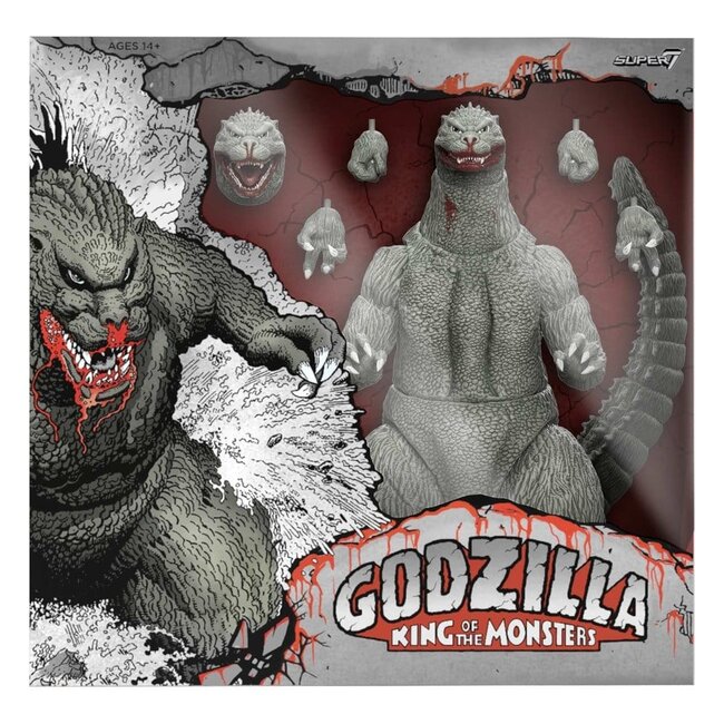 Godzilla (1989) Toho Ultimates Action Figure - Godzilla (Greyscale Comic Book - Thirsty for Blood) 24 cm