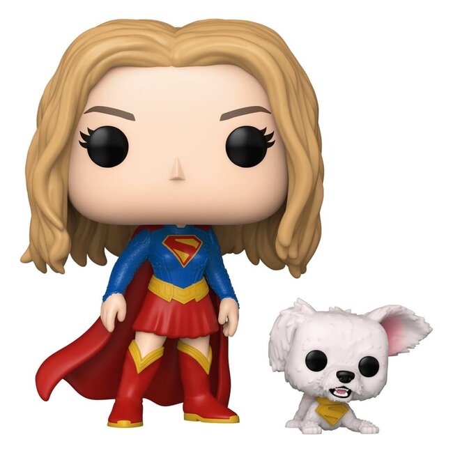 Supergirl (2026) POP! Heroes Vinylfigur Supergirl mit Welpe Krypto 9 cm