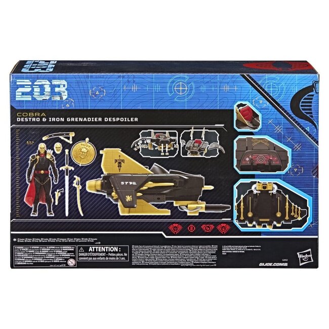 GI Joe Classified Series Actionfiguren- und Fahrzeugset Nr. 203 Destro & Iron Grenadier Despoiler 15 cm