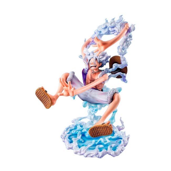 Megahouse One Piece Portrait.Of.Pirates PVC Figure "Evolutionary History" Monkey D. Luffy "Gear Fifth" 26 cm