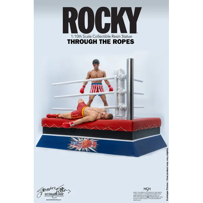 Slystalloneshop Rocky über Drago durch die Seile 1/10 Statue 26 cm