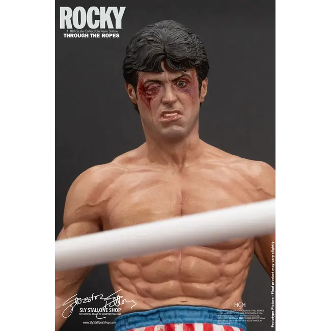 Rocky über Drago durch die Seile 1/10 Statue 26 cm