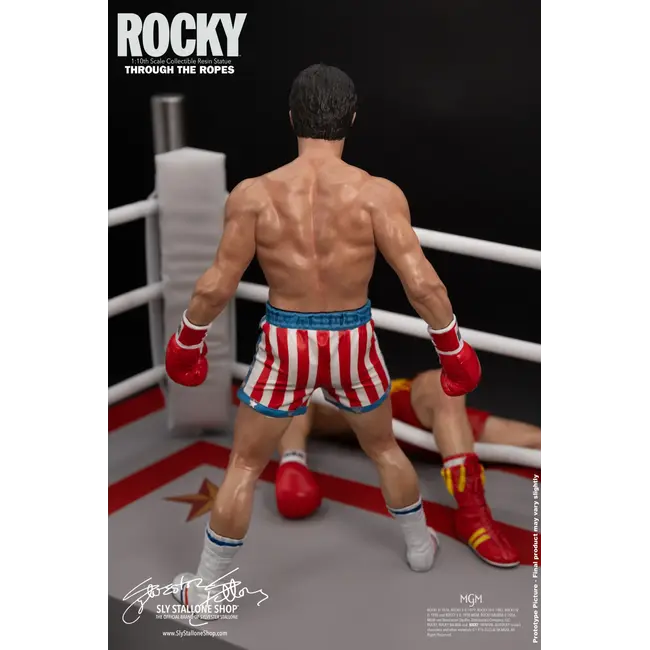 Rocky über Drago durch die Seile 1/10 Statue 26 cm
