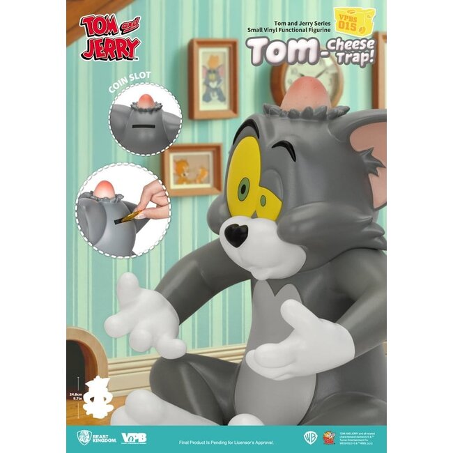Tom und Jerry Vinyl-Spardose, kleine Serie: Tom-Käsefalle! 25 cm