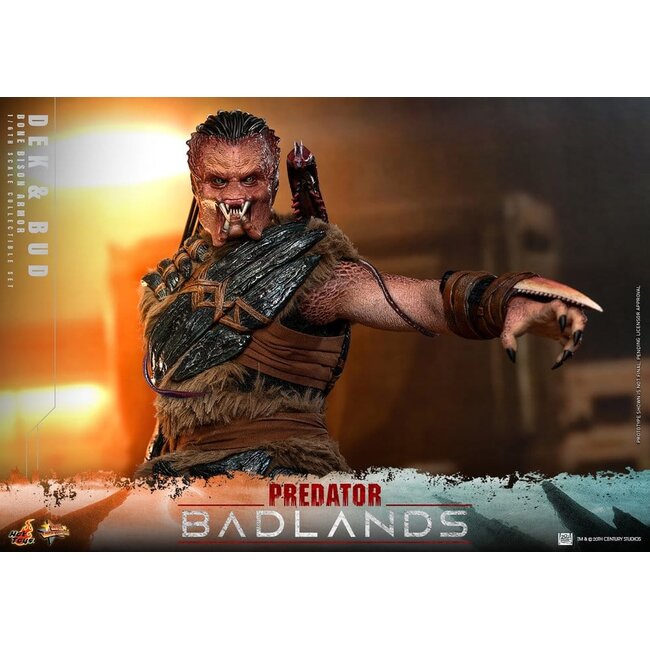 Predator: Badlands Movie Masterpiece Actionfiguren 2er-Pack 1/6 Dek (Knochenbison-Rüstung) und Bud 31 cm
