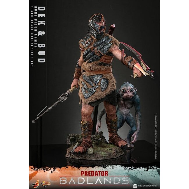 Predator: Badlands Movie Masterpiece Action Figures 2-Pack 1/6 Dek (Bone Bison Armor) and Bud 31 cm