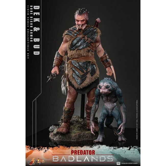 Predator: Badlands Movie Masterpiece Action Figures 2-Pack 1/6 Dek (Bone Bison Armor) and Bud 31 cm